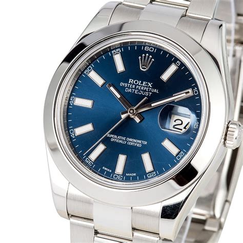 rolex datejust 41 116300 blue|rolex datejust blue face diamonds.